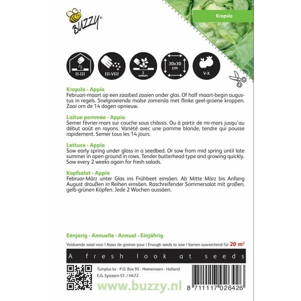 Kropsla Appia - Lactuca Sativa 2 Kropsla Appia - Lactuca Sativa - Afbeelding 2