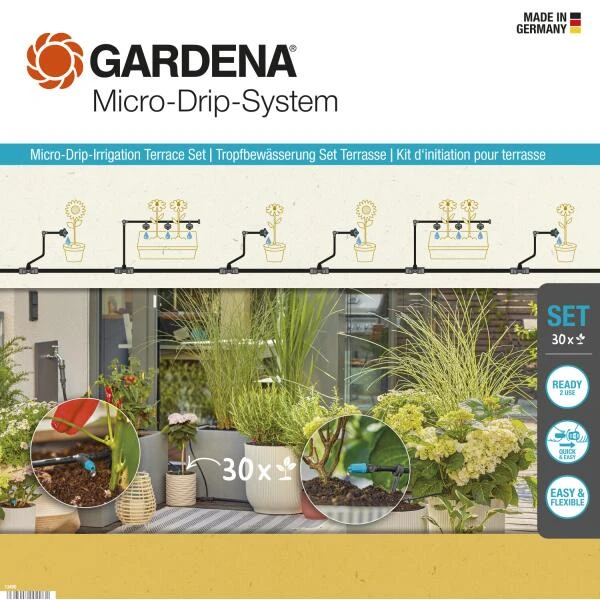 Gardena Micro-drip-bewatering Terras Set - 30 Planten 3 Gardena Micro-drip-bewatering Terras Set - 30 Planten - Afbeelding 3