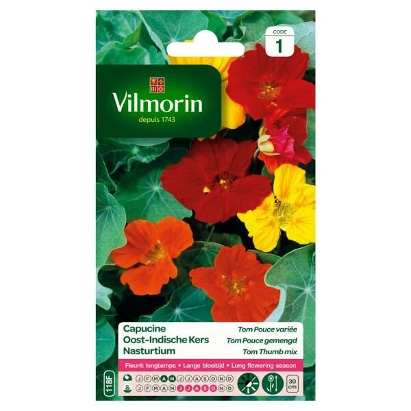 Oost-Indische Kers Tom-Pouce Gemengd 1 Oost-Indische Kers Tom-Pouce Gemengd