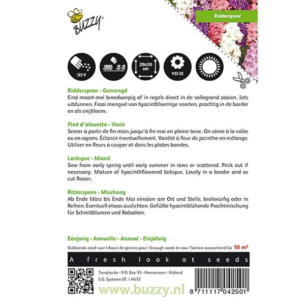 Valse Ridderspoor - Delphinium Ajacis 2 Valse Ridderspoor - Delphinium Ajacis - Afbeelding 2