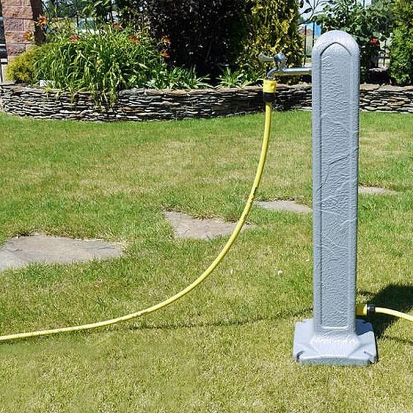 Waterzuil Met Kraan En Aansluiting - Grijs 1 Waterzuil Met Kraan En Aansluiting - Grijs