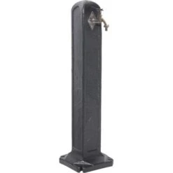 Waterzuil Met Kraan En Aansluiting - Zwart